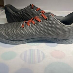 NOBULL Gray Sneakers with Orange Accents